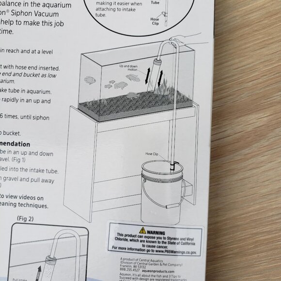 New Aqueon Aquarium Fish Tank Siphon Vacuum Gravel Cleaner Hand Syphon Pump Hose - Picture 9 of 14